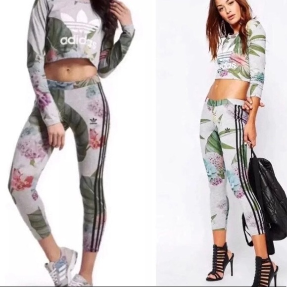 adidas floral print jumpsuit